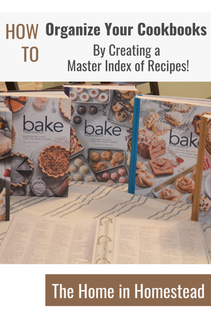 Volumes of Bake from Scratch Cookbooks with Cookbook Master Index to Foreground