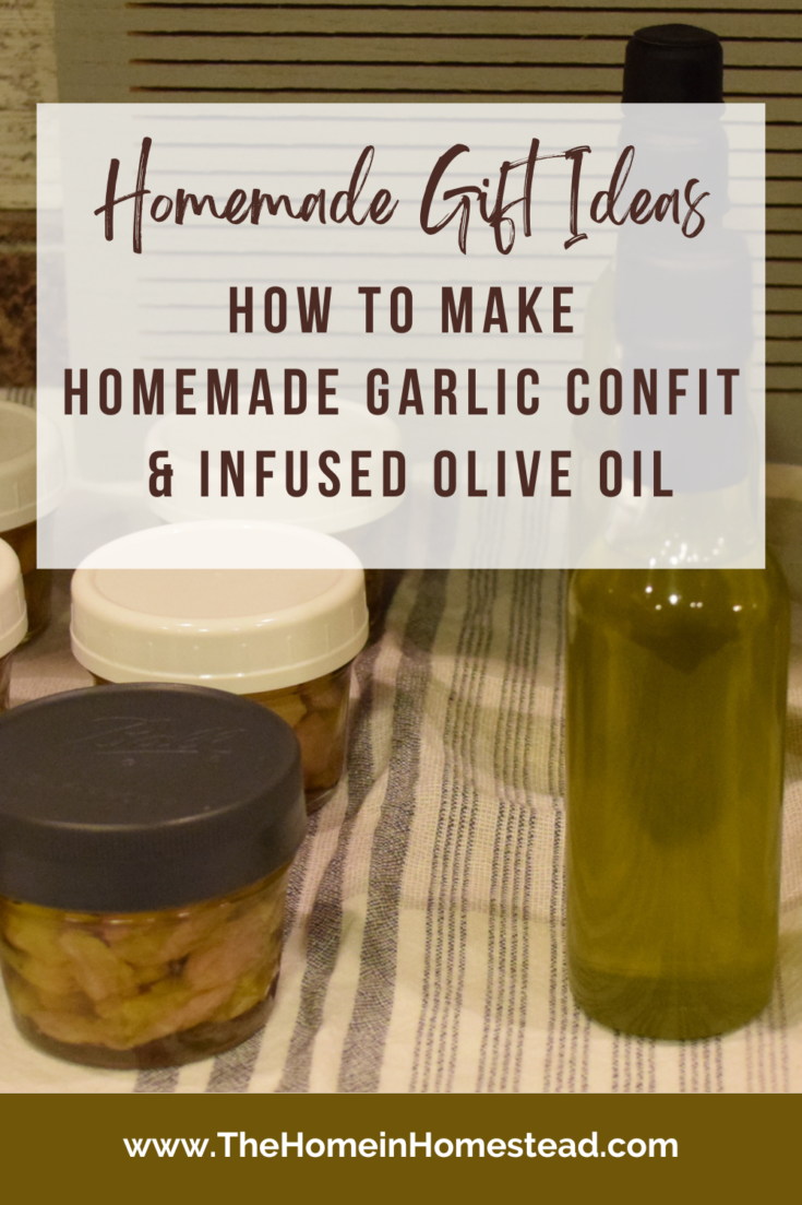 Homemade Gift Ideas - Garlic Confit & Oil in Jars and Bottles