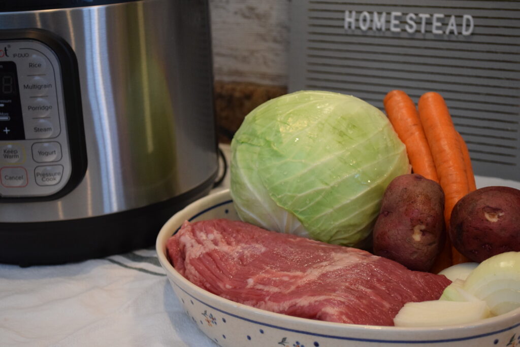 Corned Beef and Cabbage Ingredients