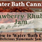 Homemade Strawberry Rhubarb Jam Ingredients and Canning Jars