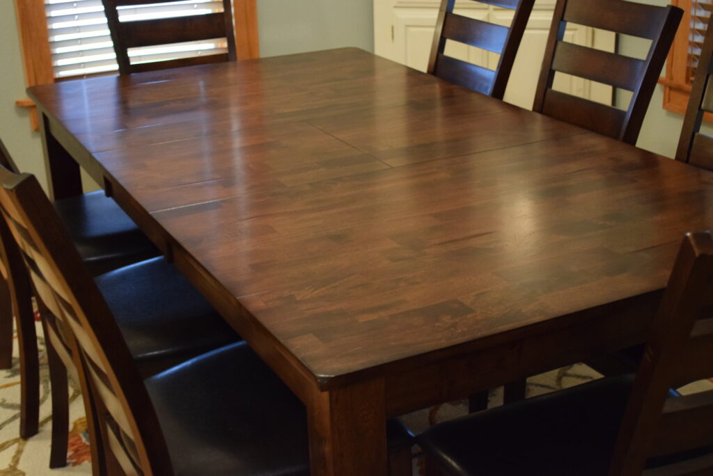 How to Re-Cover Dining Chairs - Before Table and Chairs
