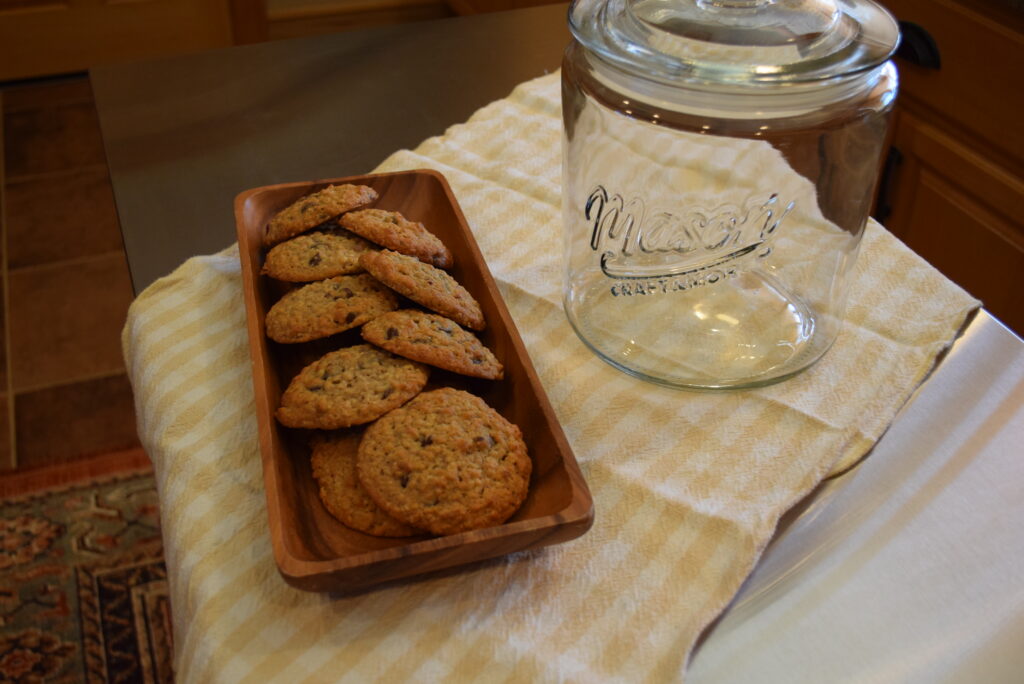 Homemade Banana Oatmeal Cookies and a Mason Cookie Jar for Storage