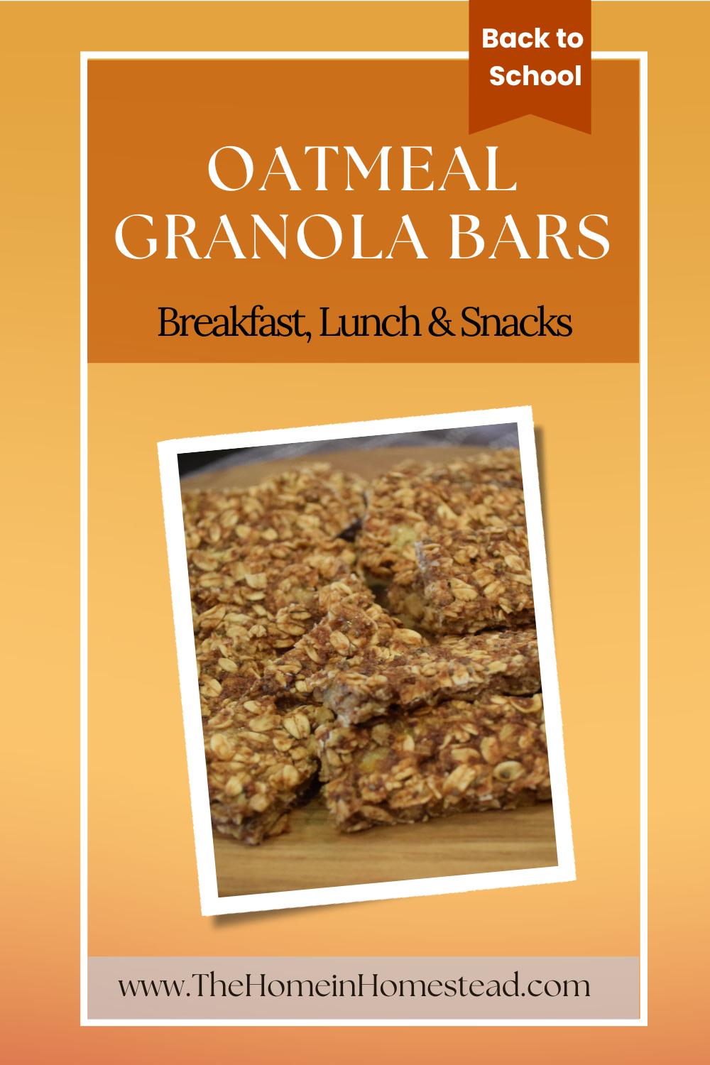 Homemade Oatmeal Granola Bars No Egg Recipe! The Home in Homestead