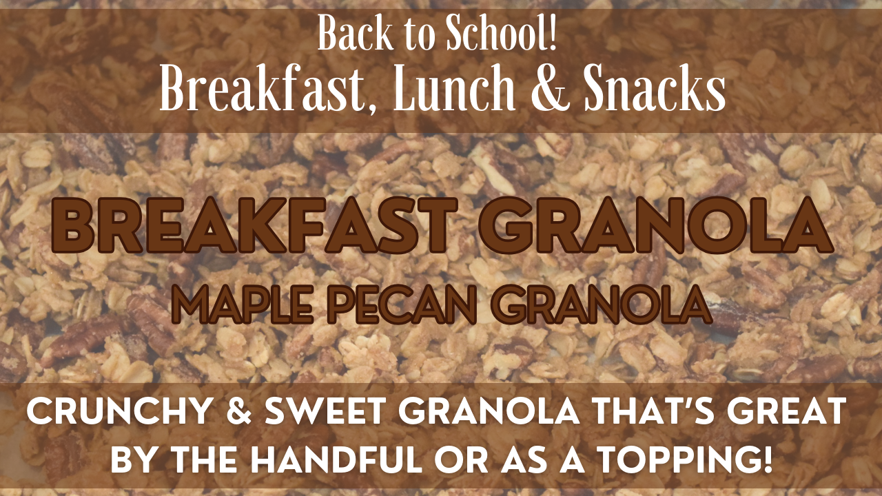 Maple Pecan Breakfast Granola Recipe | No Egg Recipe!