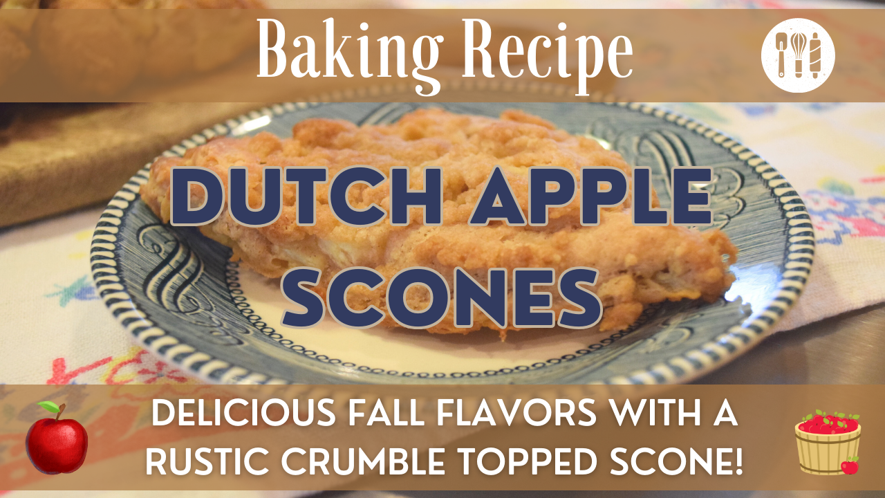 Dutch Apple Scones | Apple Cinnamon Scones with a Crumble Topping – Rustic & Delicious Apple Dessert!