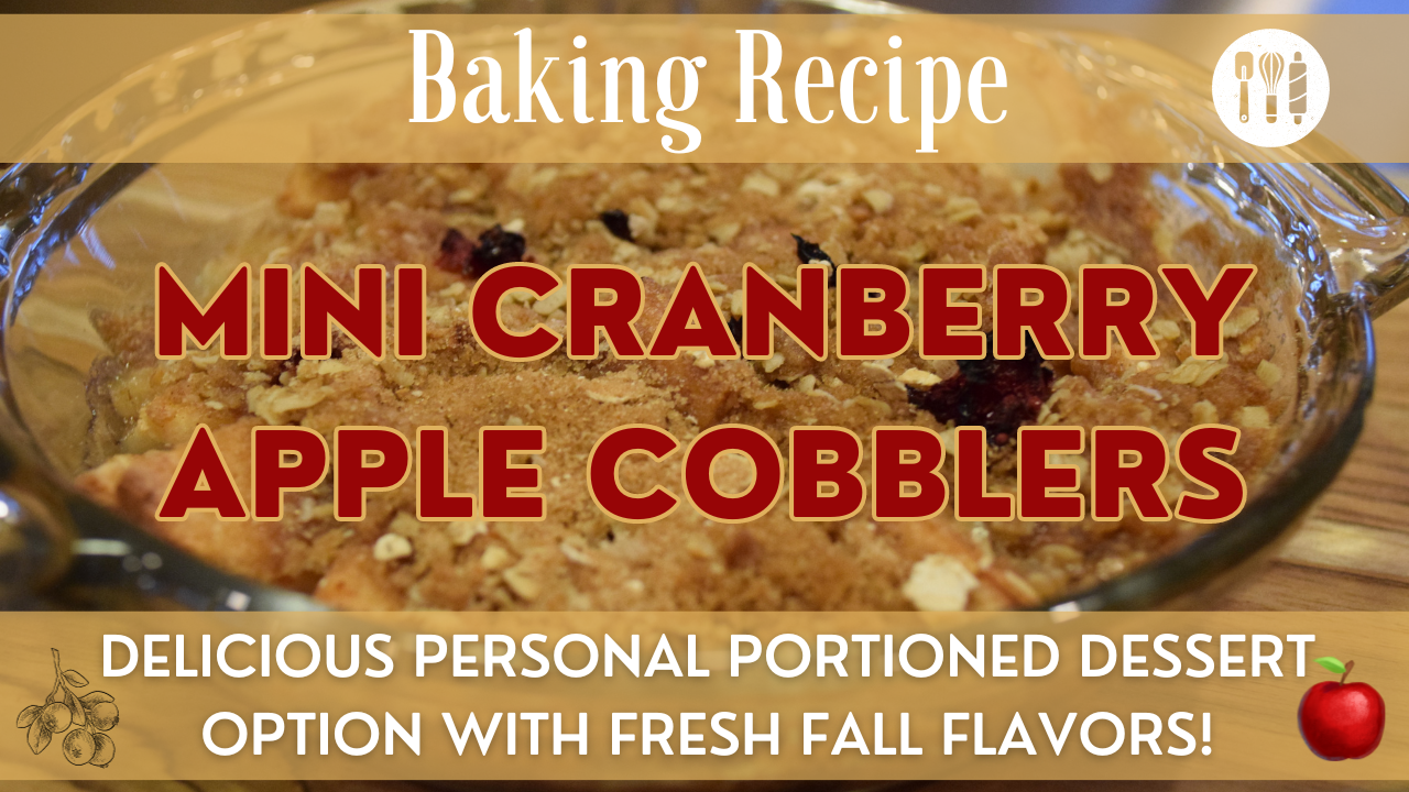 Cranberry Apple Cobblers Recipe | Holiday Leftovers – Dessert | Mini Cranberry & Apple Crisp