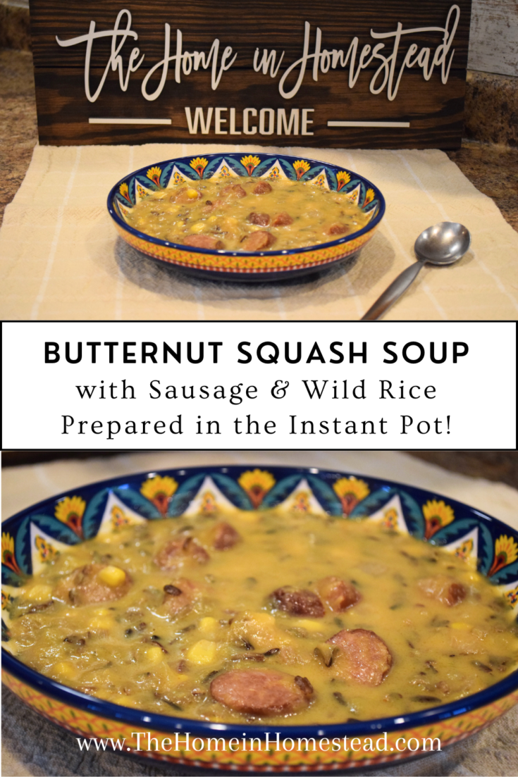 Homemade Butternut Squash, Sausage & Wild Rice Soup Recipe