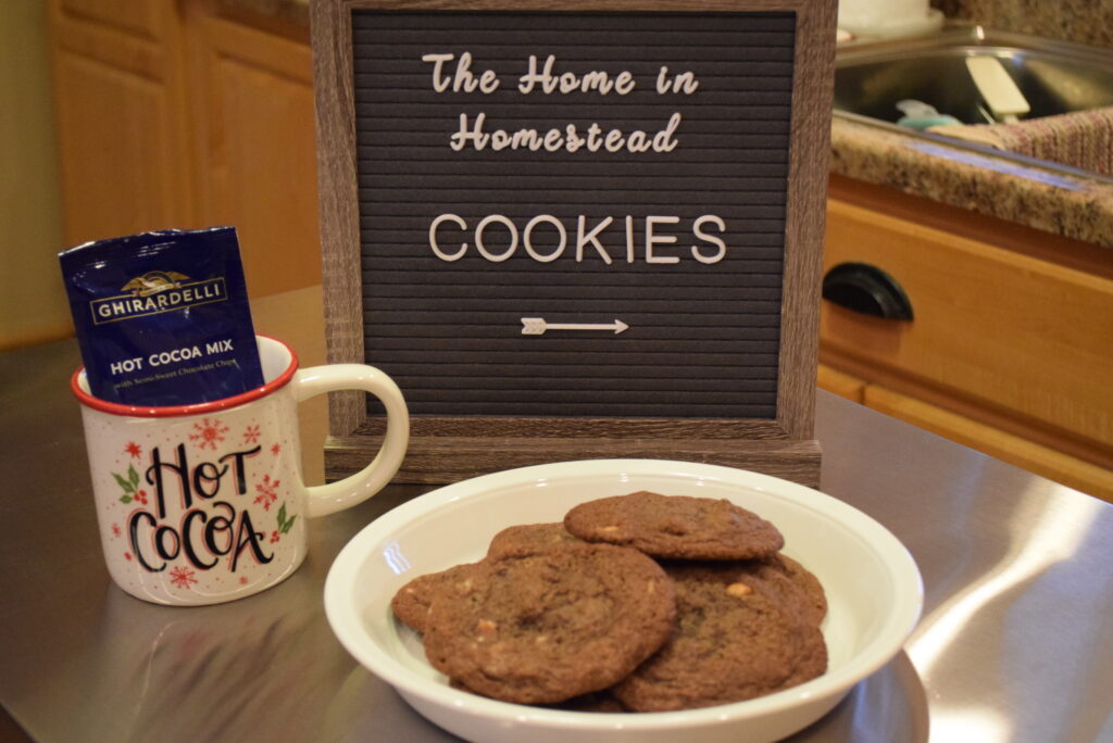 Hot Chocolate Cookies pair well with a Mug of Hot Chocolate!