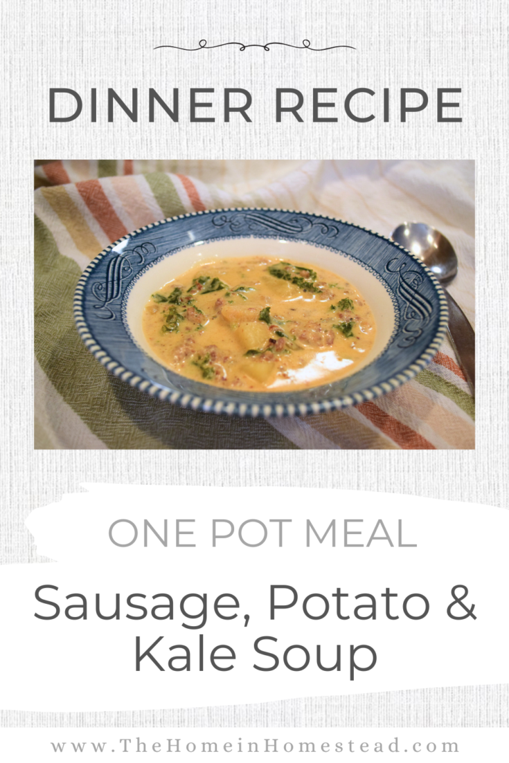 Sausage Potato & Kale Soup Recipe - Like Olive Garden's Zuppa Toscana. Instant Pot or One Pot Meal, Homemade Soup Recipe