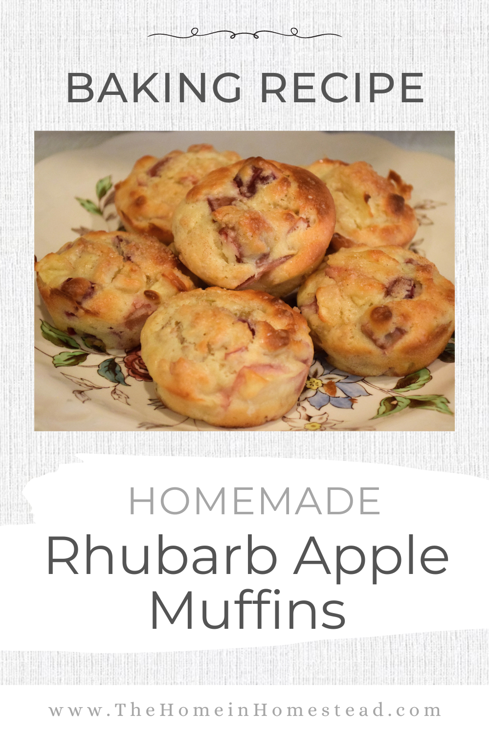 Homemade Rhubarb Apple Muffins Recipe
