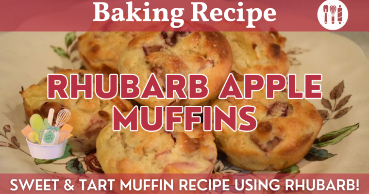 Rhubarb Apple Muffins | Baking Recipe | Sweet & Tart Muffins Using Rhubarb!