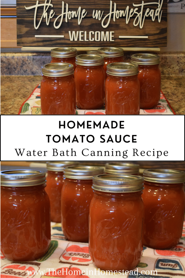 Homemade Tomato Sauce Recipe for Water Bath Canning