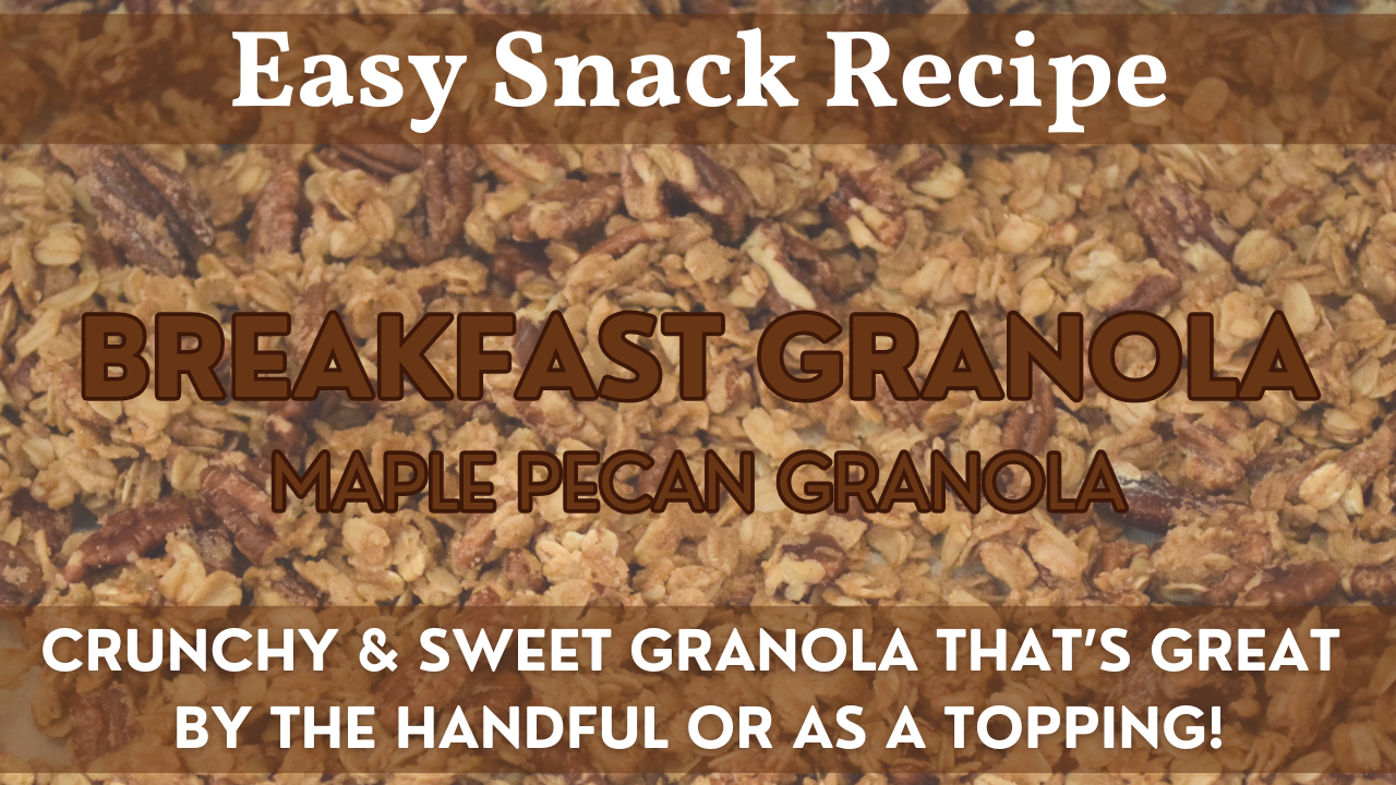 Maple Pecan Breakfast Granola Recipe | No Egg Recipe!