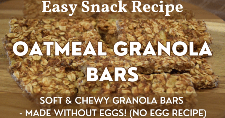 Homemade Oatmeal Granola Bars | No Egg Recipe!