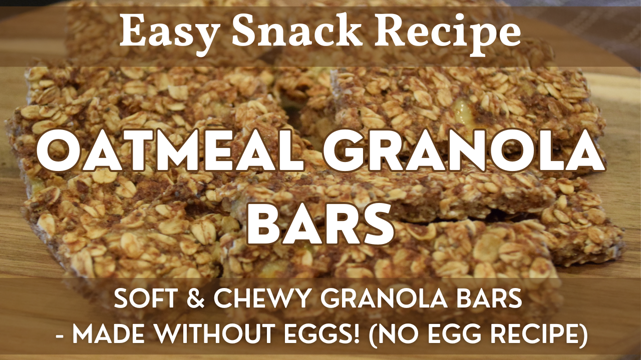 Homemade Oatmeal Granola Bars | No Egg Recipe!