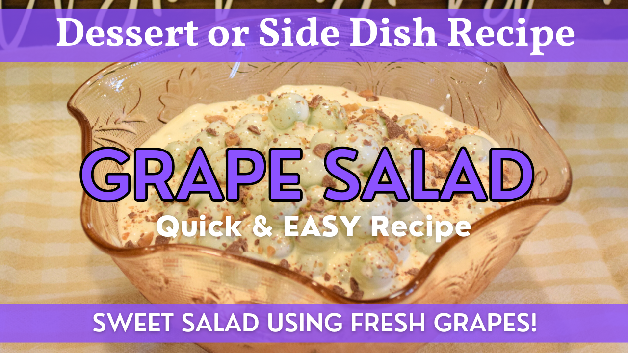 Grape Salad | Sweet Salad Recipe – Great for a Side or Dessert | Only 4 Ingredients!