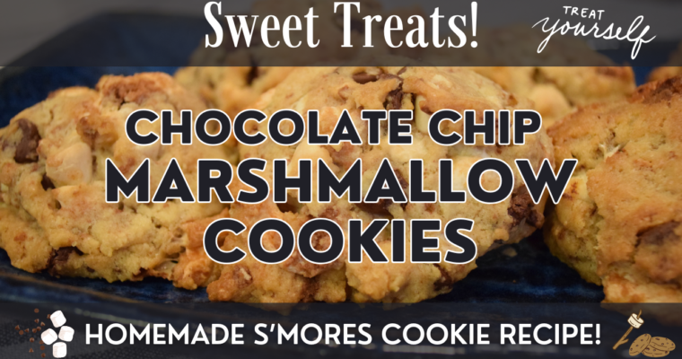 Chocolate Chip Marshmallow Cookies | Homemade S’mores Cookie Recipe | Delicious Chocolate Chip Cookies with Gooey Marshmallows inside!