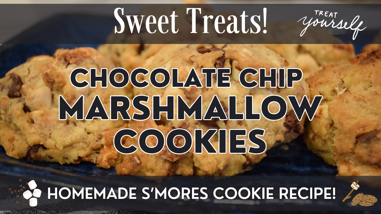 Chocolate Chip Marshmallow Cookies | Homemade S’mores Cookie Recipe | Delicious Chocolate Chip Cookies with Gooey Marshmallows inside!