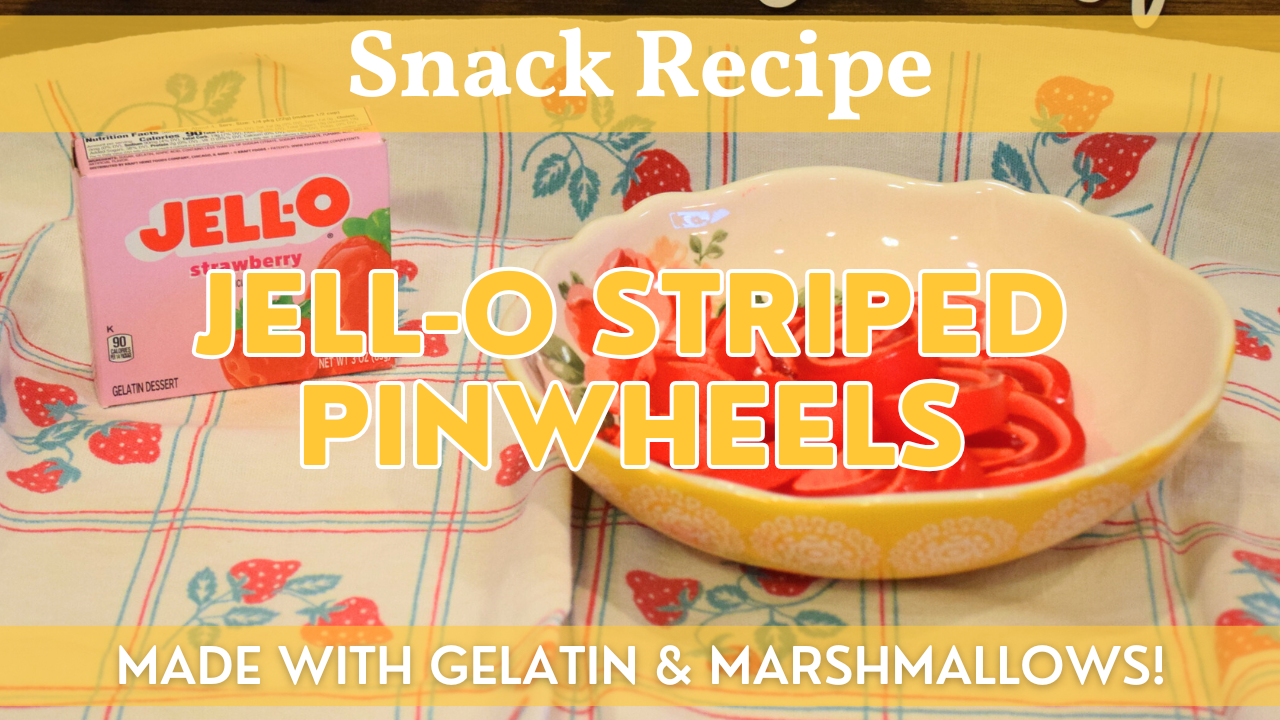 Jell-O Striped Pinwheels | Easy Treat, Snack or Side Dish Recipe – Using Only 3 Ingredients!